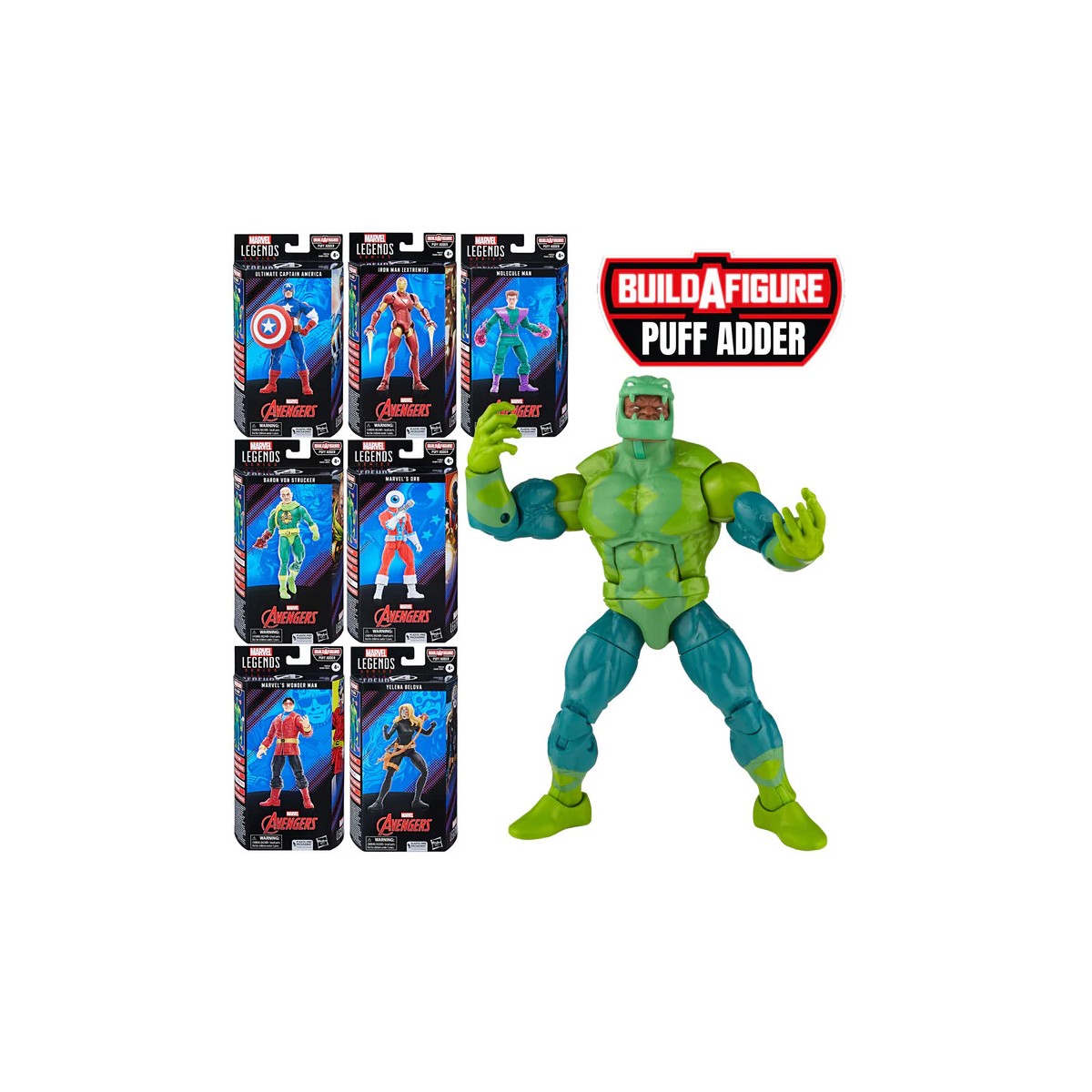 Marvel Legends - PUFF ADDER WAVE - The Avengers Classic Comic - Serie von 7 Figuren