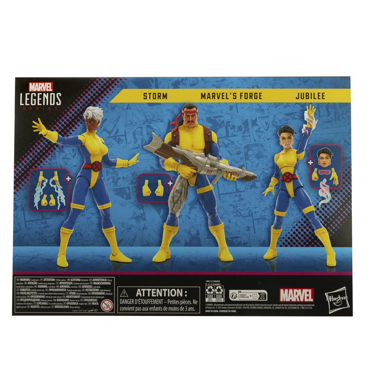 Marvel Legends Series - FORGE, STORM & JUBILEE Jim Lee Uniform - The Uncanny X-Men 3 Pack