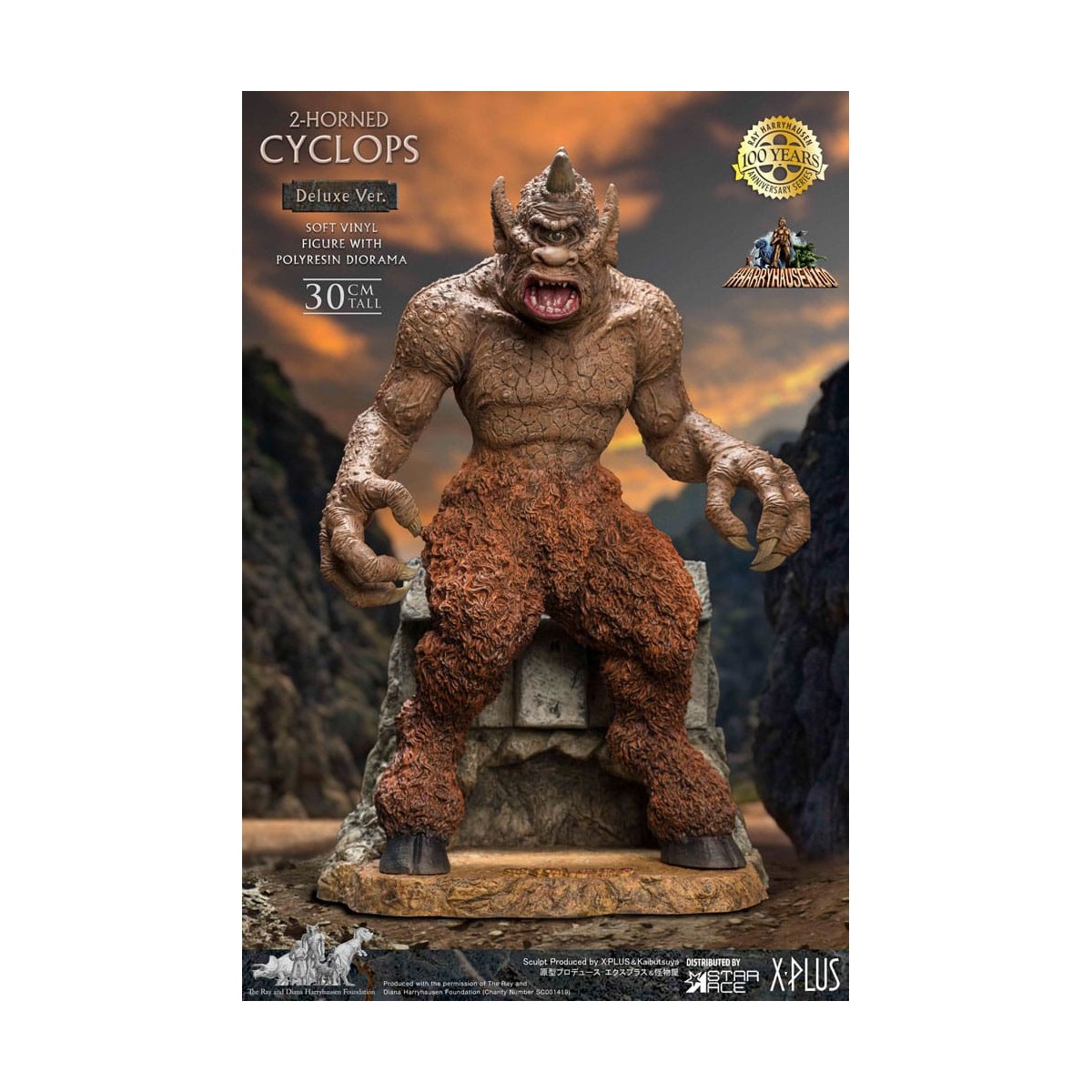 Star ace - Ray Harryhausens Horned Cyclops Deluxe Version - Sinbads siebte Reise statuette Soft Vinyl.