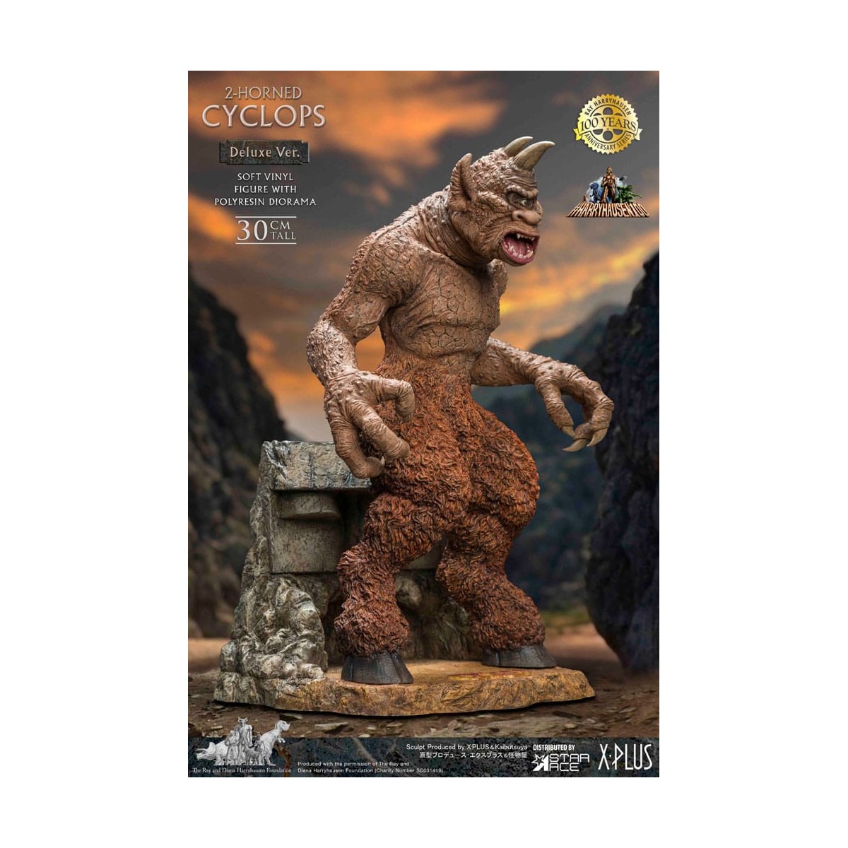 Star ace - Ray Harryhausens Horned Cyclops Deluxe Version - Sinbads siebte Reise statuette Soft Vinyl.