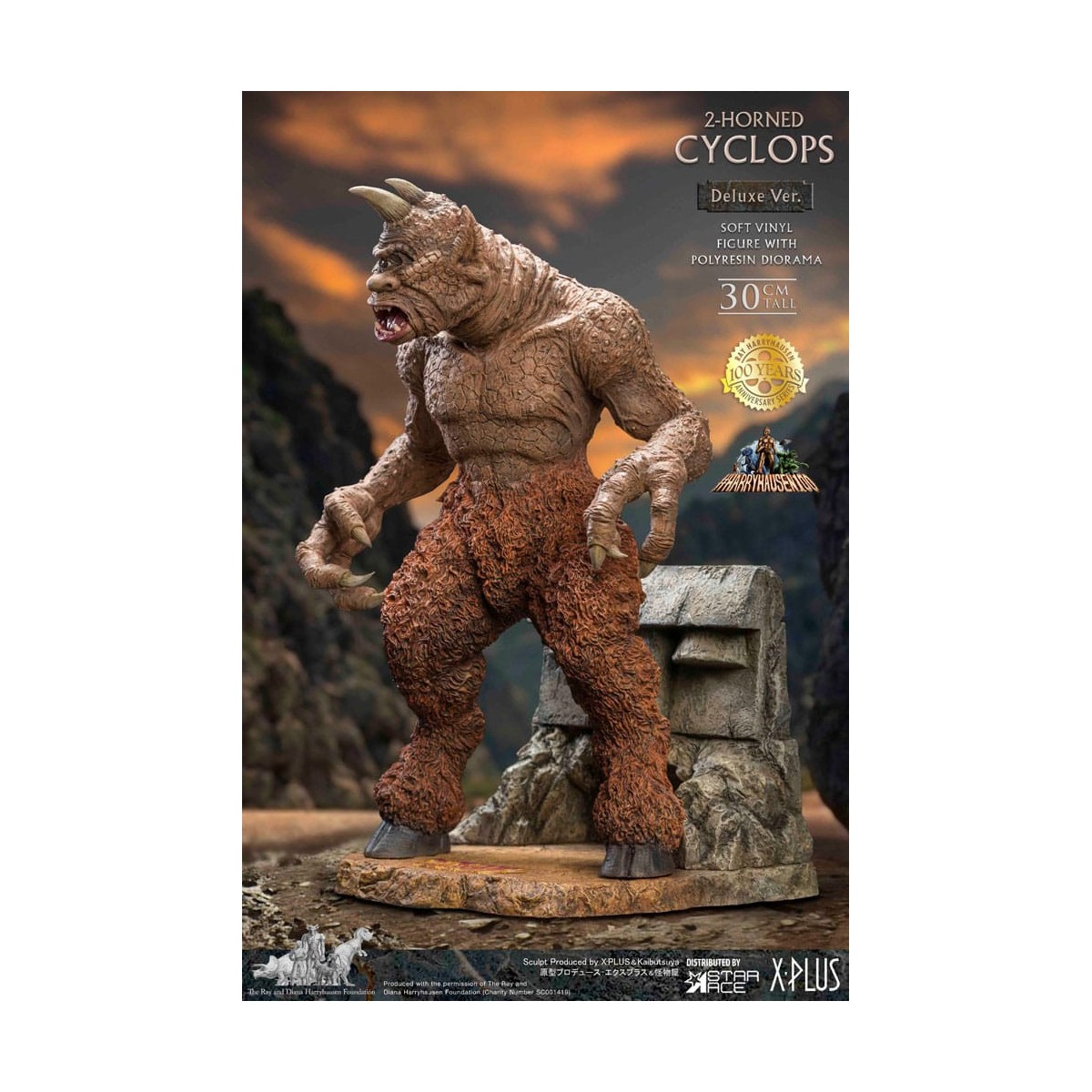 Star ace - Ray Harryhausens Horned Cyclops Deluxe Version - Sinbads siebte Reise statuette Soft Vinyl.