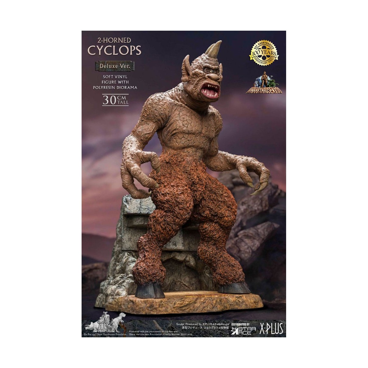 Star ace - Ray Harryhausens Horned Cyclops Deluxe Version - Sinbads siebte Reise statuette Soft Vinyl.