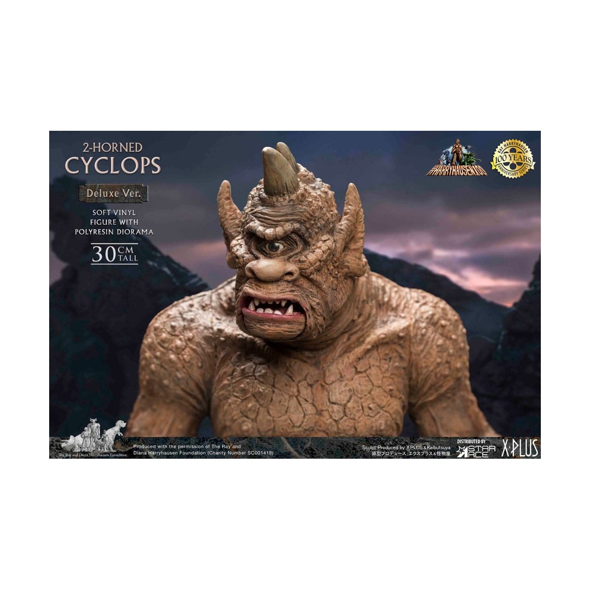 Star ace - Ray Harryhausens Horned Cyclops Deluxe Version - Sinbads siebte Reise statuette Soft Vinyl.