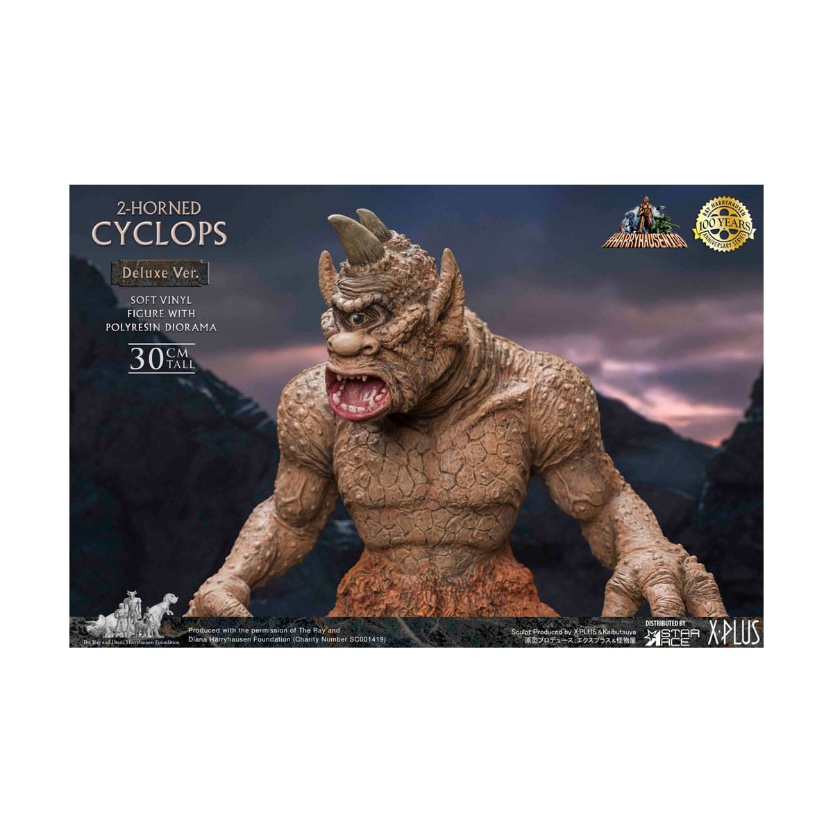 Star ace - Ray Harryhausens Horned Cyclops Deluxe Version - Sinbads siebte Reise statuette Soft Vinyl.