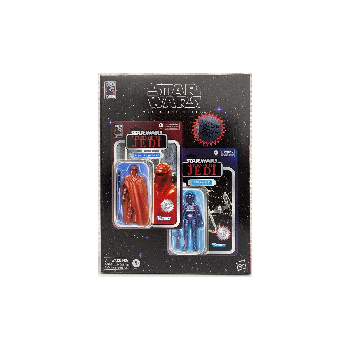 Star Wars The Black Series Carbonized - Pack 2 Figuren Emperor's Royal Guard & TIE Fighter Pilot - 40th ROTJ Anniversary