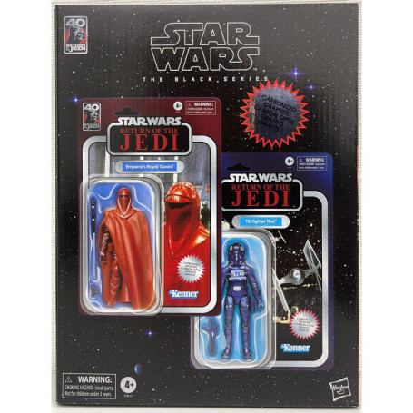 Star Wars The Black Series Carbonized - Pack 2 Figuren Emperor's Royal Guard & TIE Fighter Pilot - 40th ROTJ Anniversary