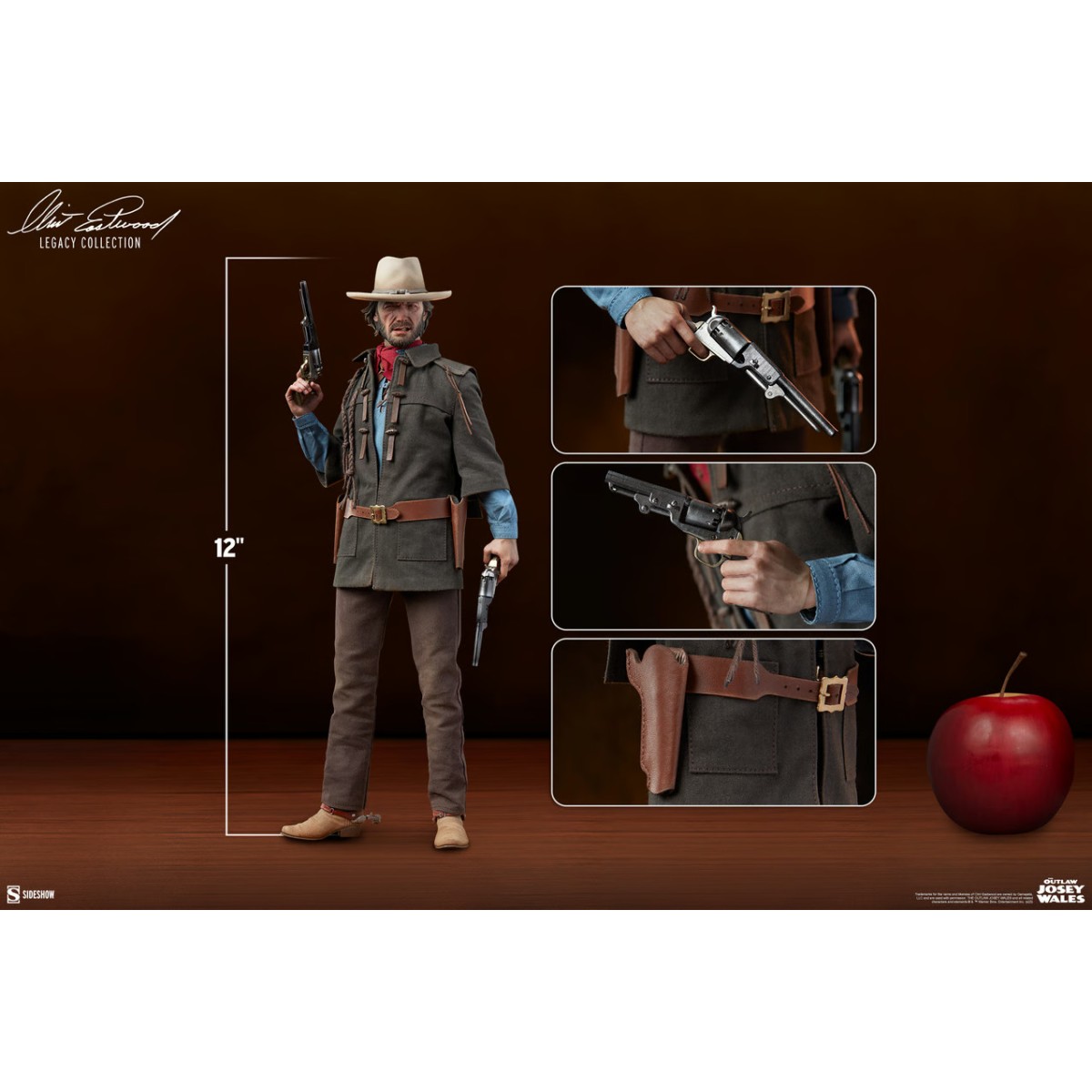 Sideshow - The Outlaw Josey Wales - Außerhalb des Gesetzes Actionfigur 1/6 - Clint Eastwood Legacy Collection