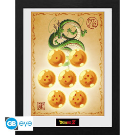 ABYstyle - Dragon Ball Z - Gerahmter Abzug "Dragon Balls und Shenron" (30x40)