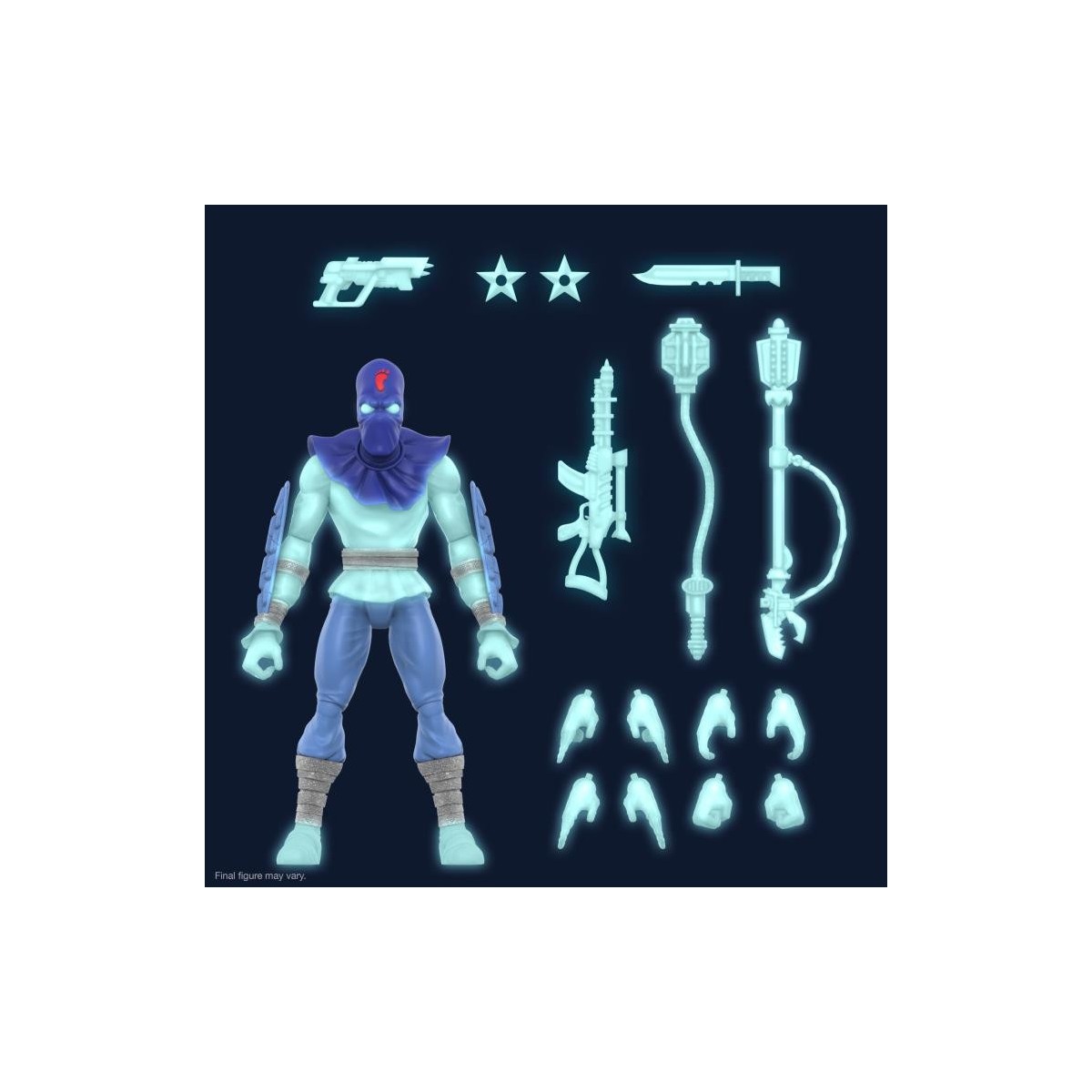 Super 7 - TMNT Ultimates GLOW-IN-THE-DARK FOOT SOLDIER Exclusive - Teenage Mutant Ninja Turtles