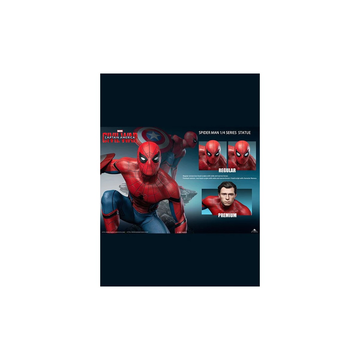 Queen Studios - Spider-Man 1/4 Statue Regular Edition - Captain America: Civil War