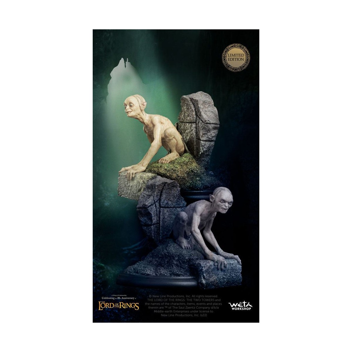 Weta - Der Herr der Ringe Statuette Gollum & Sméagol in Ithilien - LOTR