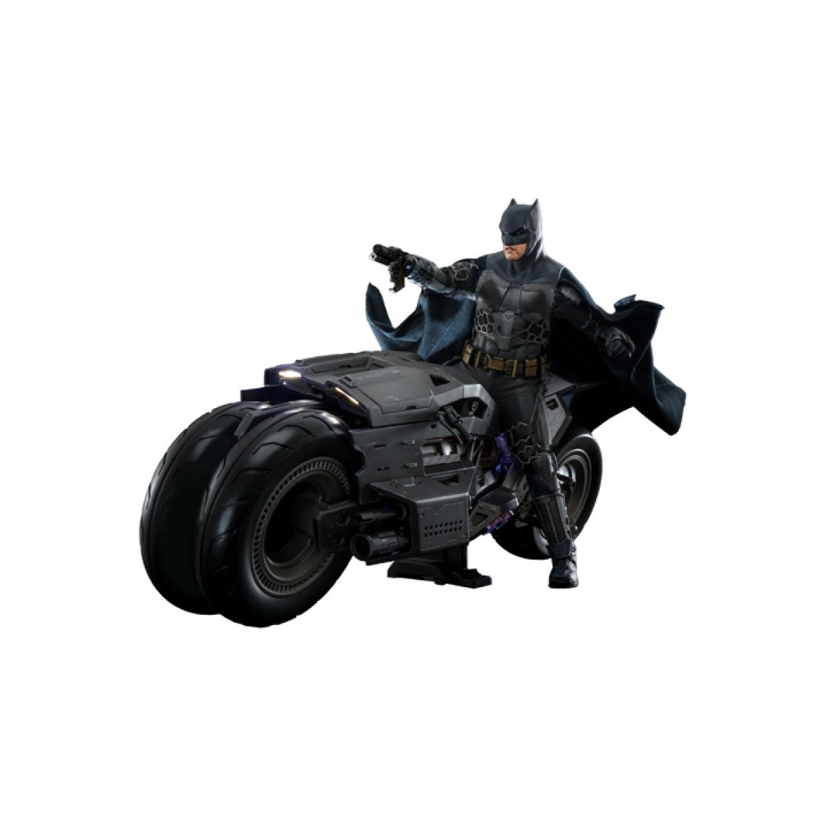 Hot Toys - DC Comics - Batman (Affleck) and Batcycle 1:6 Scale Figure Set The Flash - Movie Masterpiece 1/6