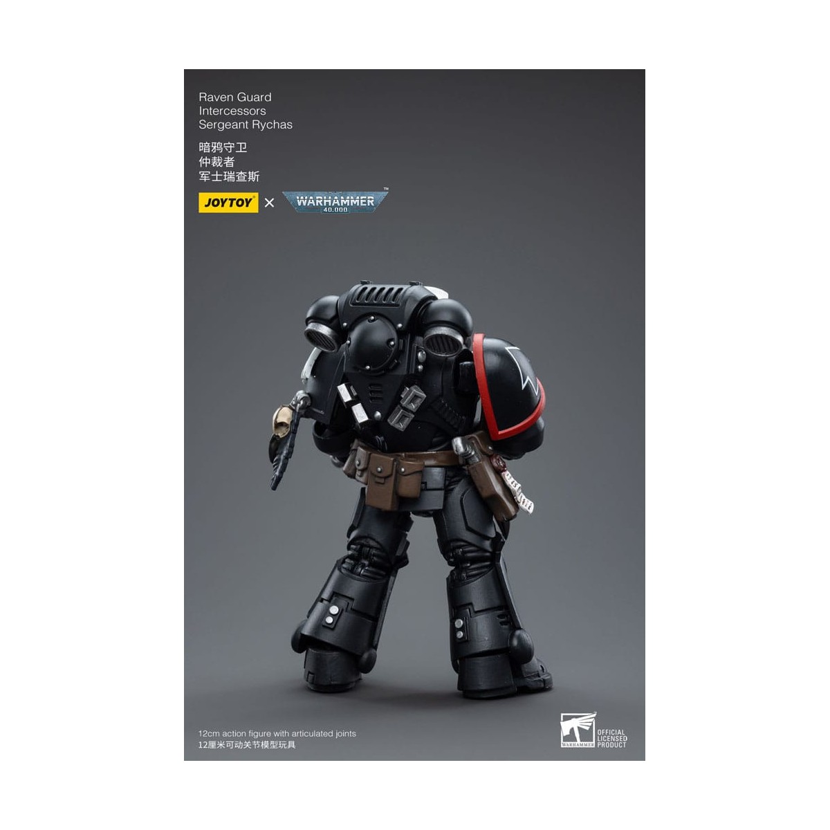 JoyToy Space Marines - Raven Guard - Intercessors Sergeant Rychas 1/18 - Warhammer 40K