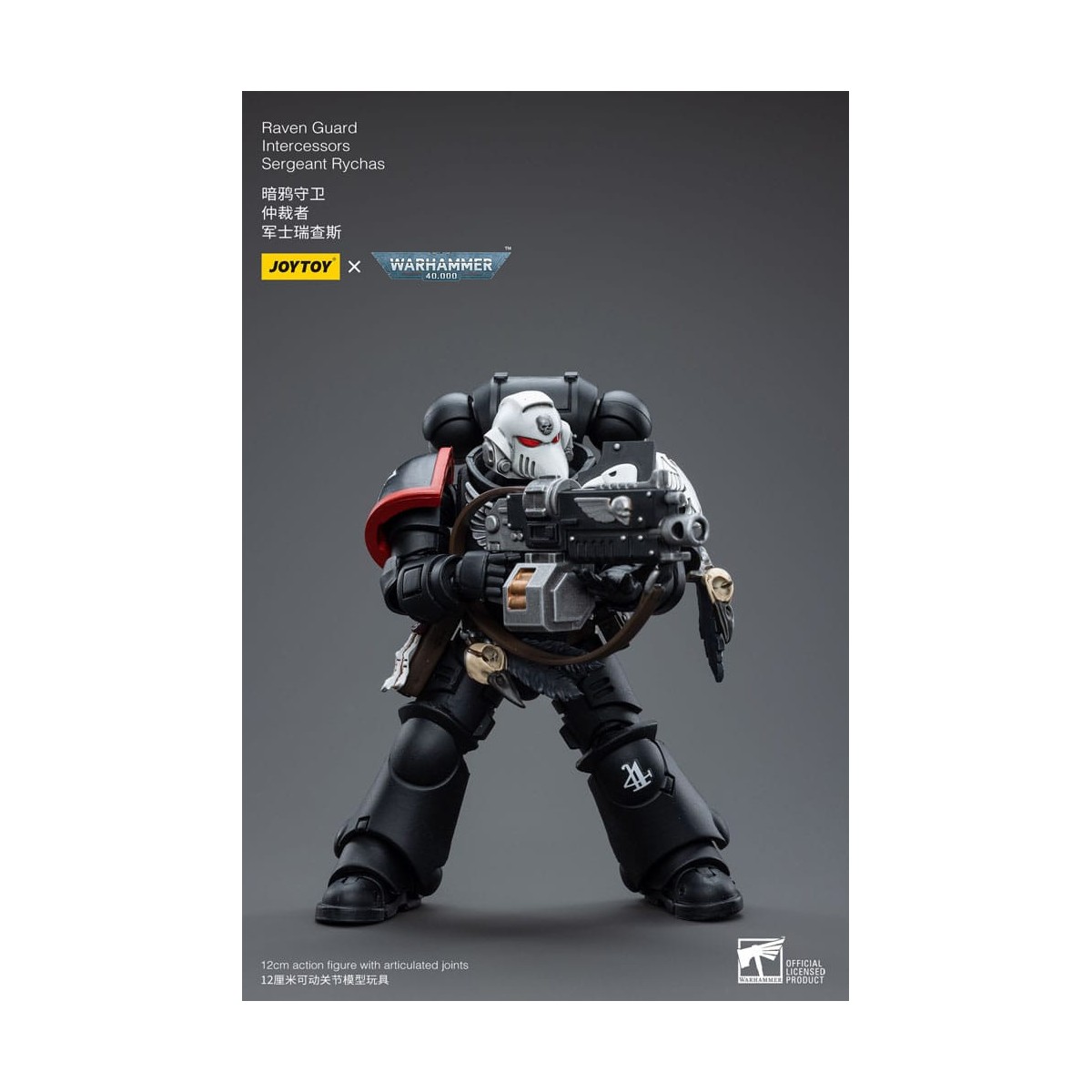 JoyToy Space Marines - Raven Guard - Intercessors Sergeant Rychas 1/18 - Warhammer 40K