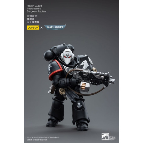 JoyToy Space Marines - Raven Guard - Intercessors Sergeant Rychas 1/18 - Warhammer 40K