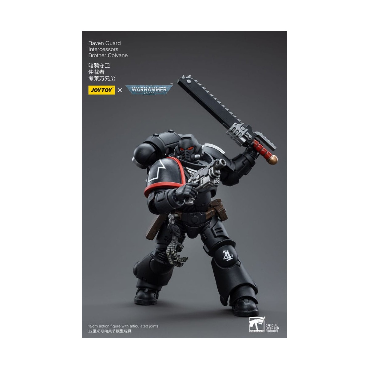 JoyToy Space Marines - Raven Guard - Intercessors Brother Colvane 1/18 - Warhammer 40K