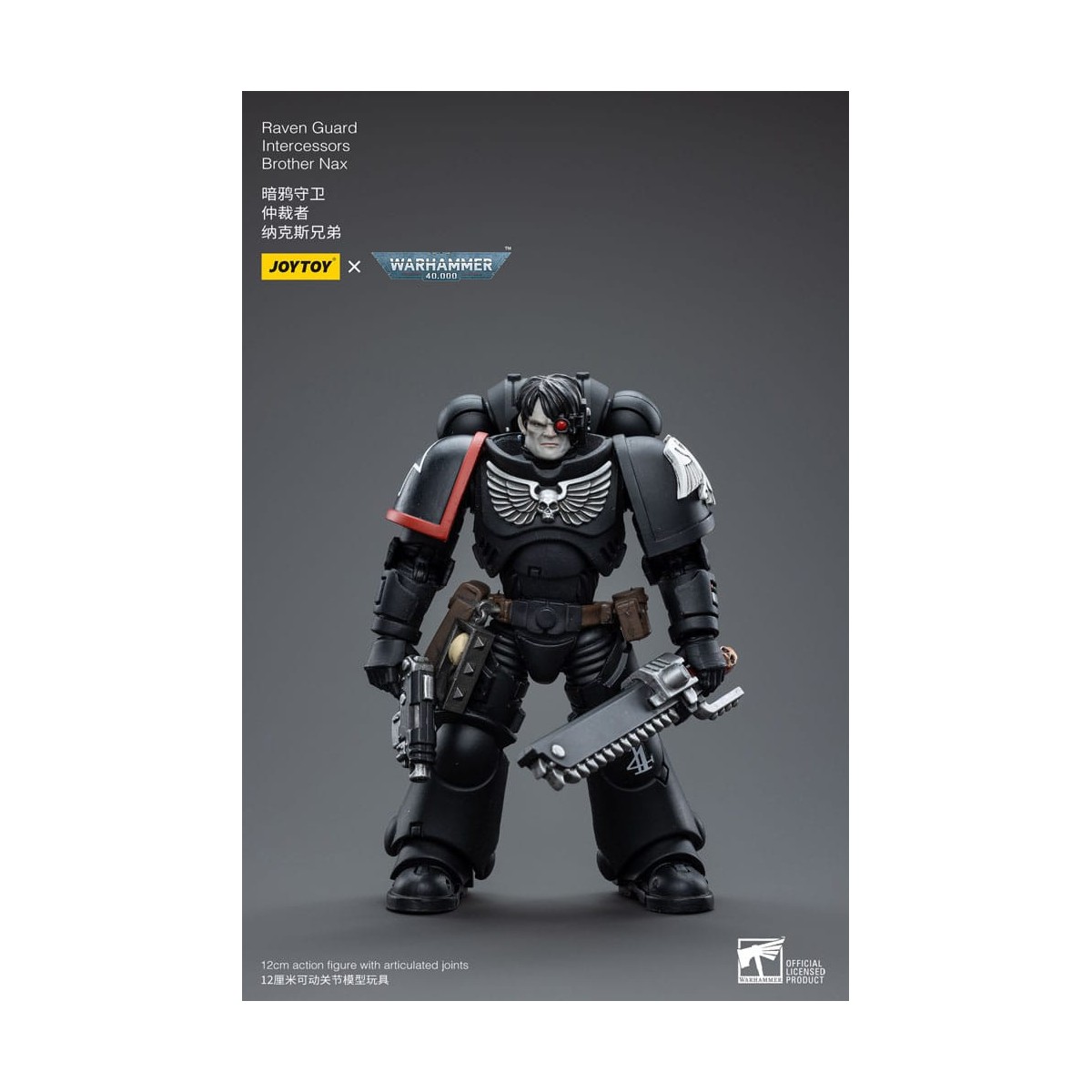 JoyToy Space Marines - Raven Guard - Intercessors Brother Nax 1/18 - Warhammer 40K