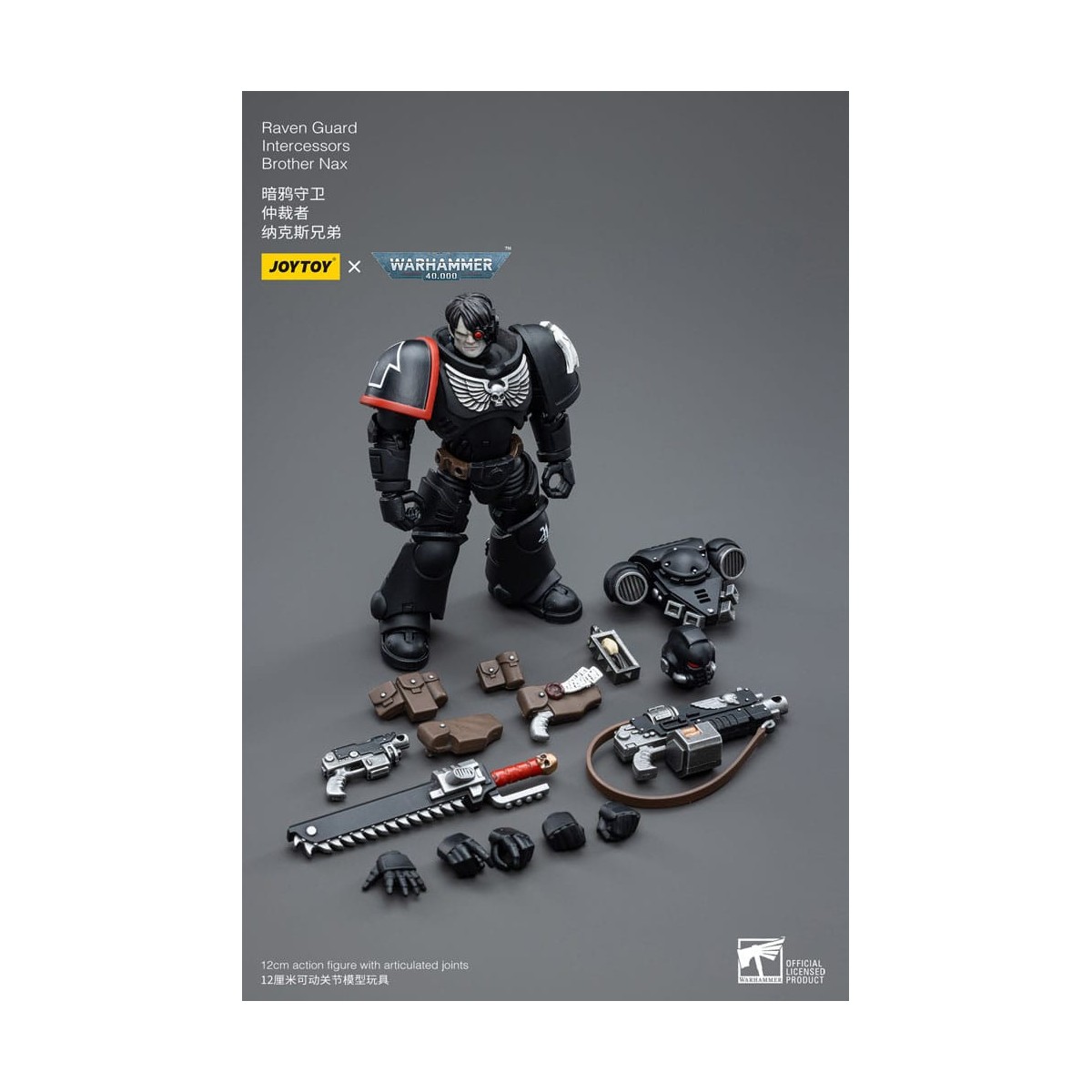 JoyToy Space Marines - Raven Guard - Intercessors Brother Nax 1/18 - Warhammer 40K