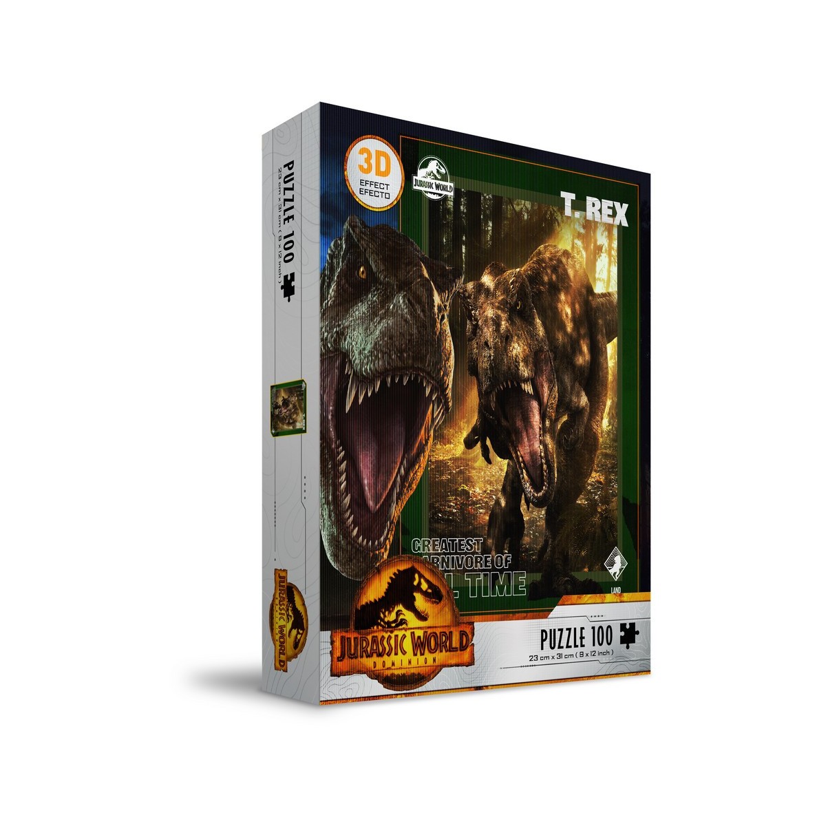 SD Toys - Puzzle Jurassic World 3D-Effekt - T-Rex 100 Teile