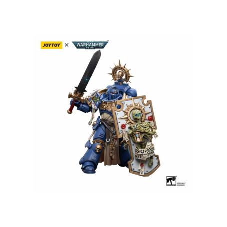 JoyToy - Space Marines - Ultramarines - Primaris Captain with Relic Shield and Power Sword 1/18 - Warhammer 40K
