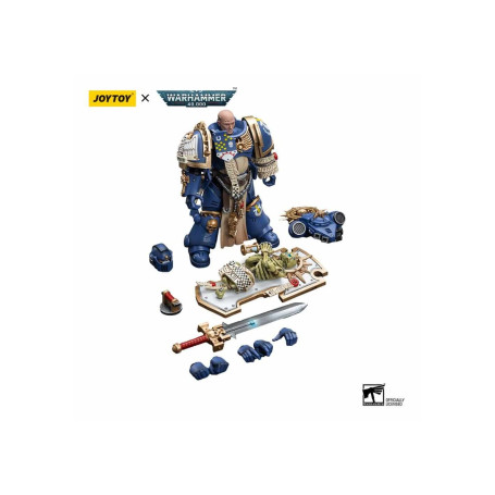 JoyToy - Space Marines - Ultramarines - Primaris Captain with Relic Shield and Power Sword 1/18 - Warhammer 40K