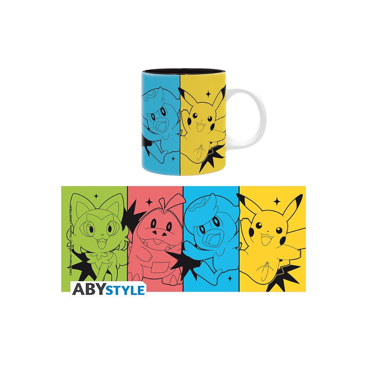 ABYstyle POKEMON - Becher - 320 ml - Starter in Scharlachrot und Violett