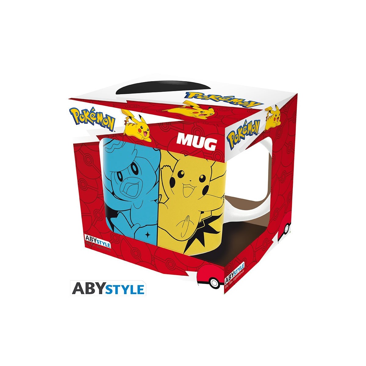 ABYstyle POKEMON - Becher - 320 ml - Starter in Scharlachrot und Violett