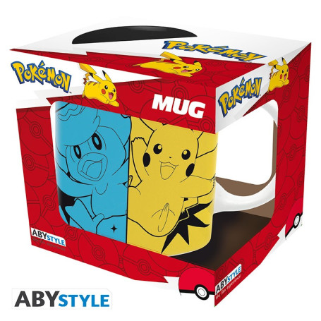 ABYstyle POKEMON - Becher - 320 ml - Starter in Scharlachrot und Violett
