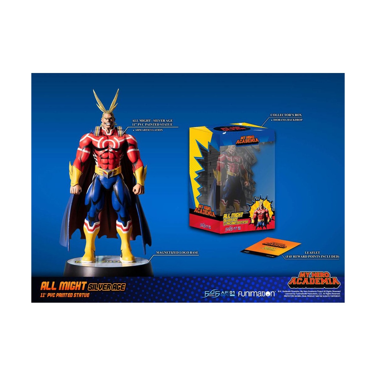 First 4 Figures - My Hero Academia - All Might Silver Age Standard Edition PVC Statue