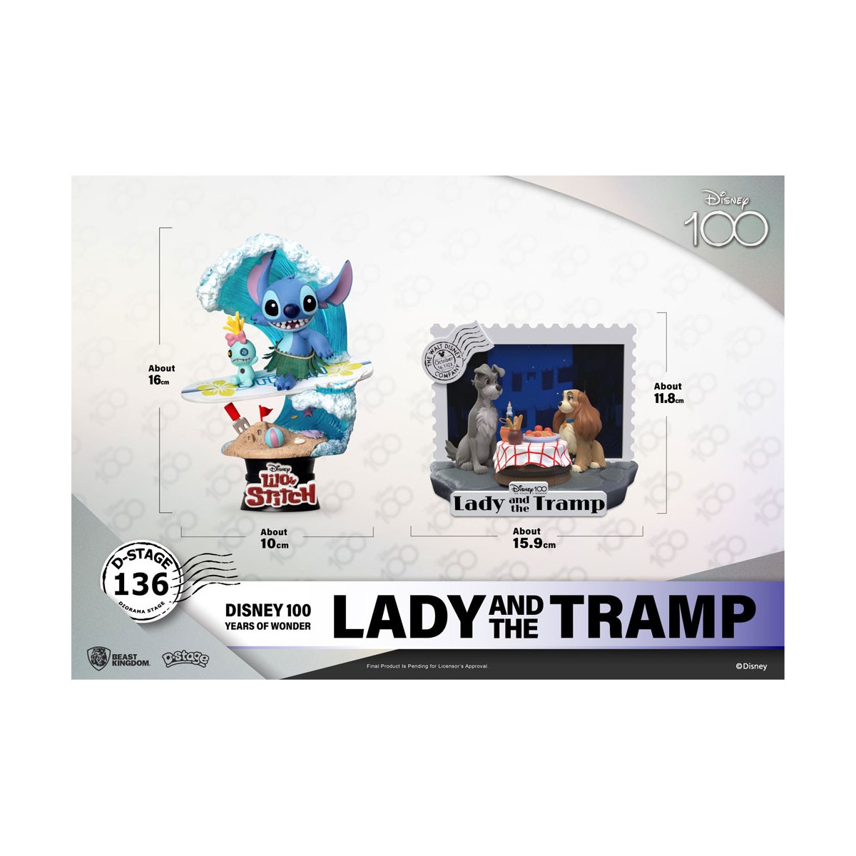 Beast Kingdom Disney - D-Stage PVC Diorama Die Schöne und der Clochard - Disney 100 Years of Wonder