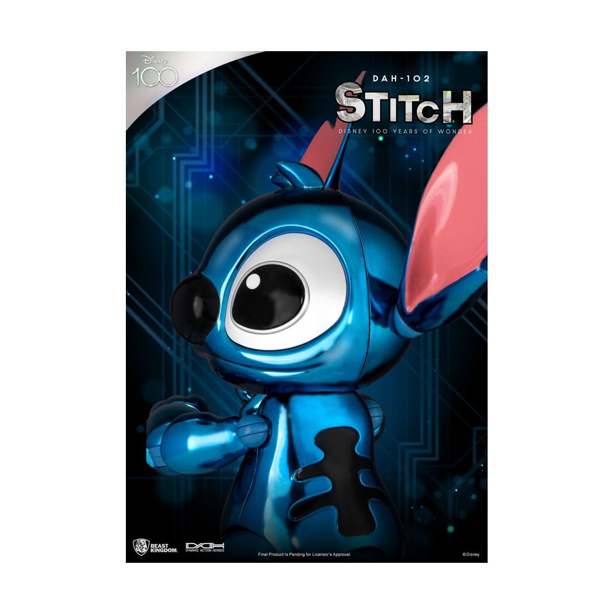 Beast Kingdom Disney 100 Years of Wonder - Lilo & Stitch - Stitch - Dynamic Action Heroes 1/9 - D100