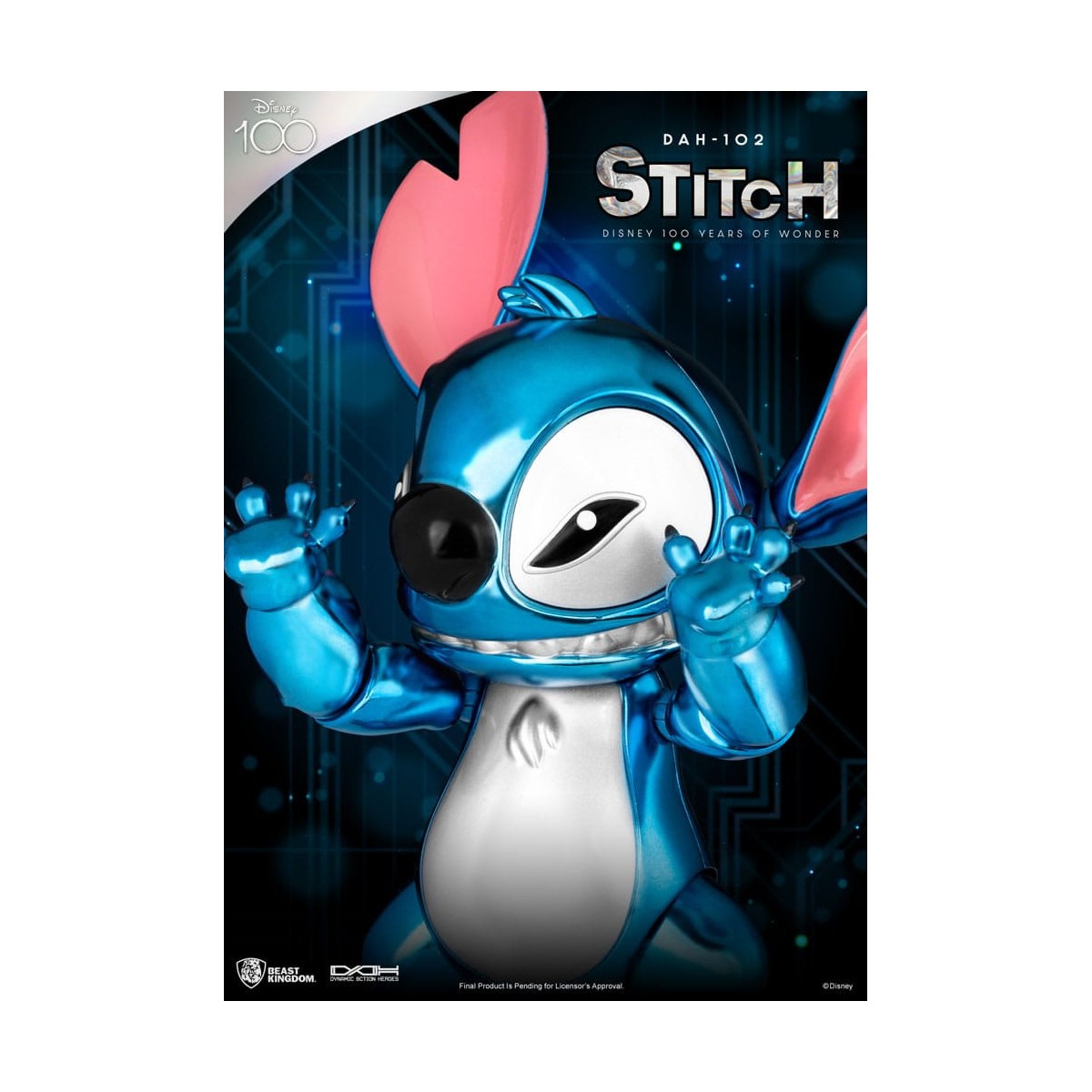Beast Kingdom Disney 100 Years of Wonder - Lilo & Stitch - Stitch - Dynamic Action Heroes 1/9 - D100