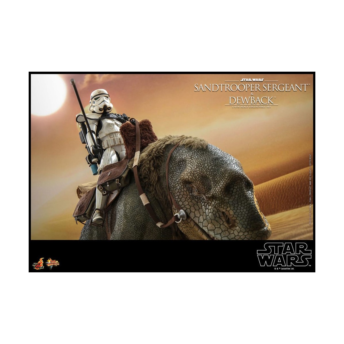 Hot Toys Star Wars - Pack 2 figurines 1/6 Sandtrooper Sergeant & Dewback - Episode IV