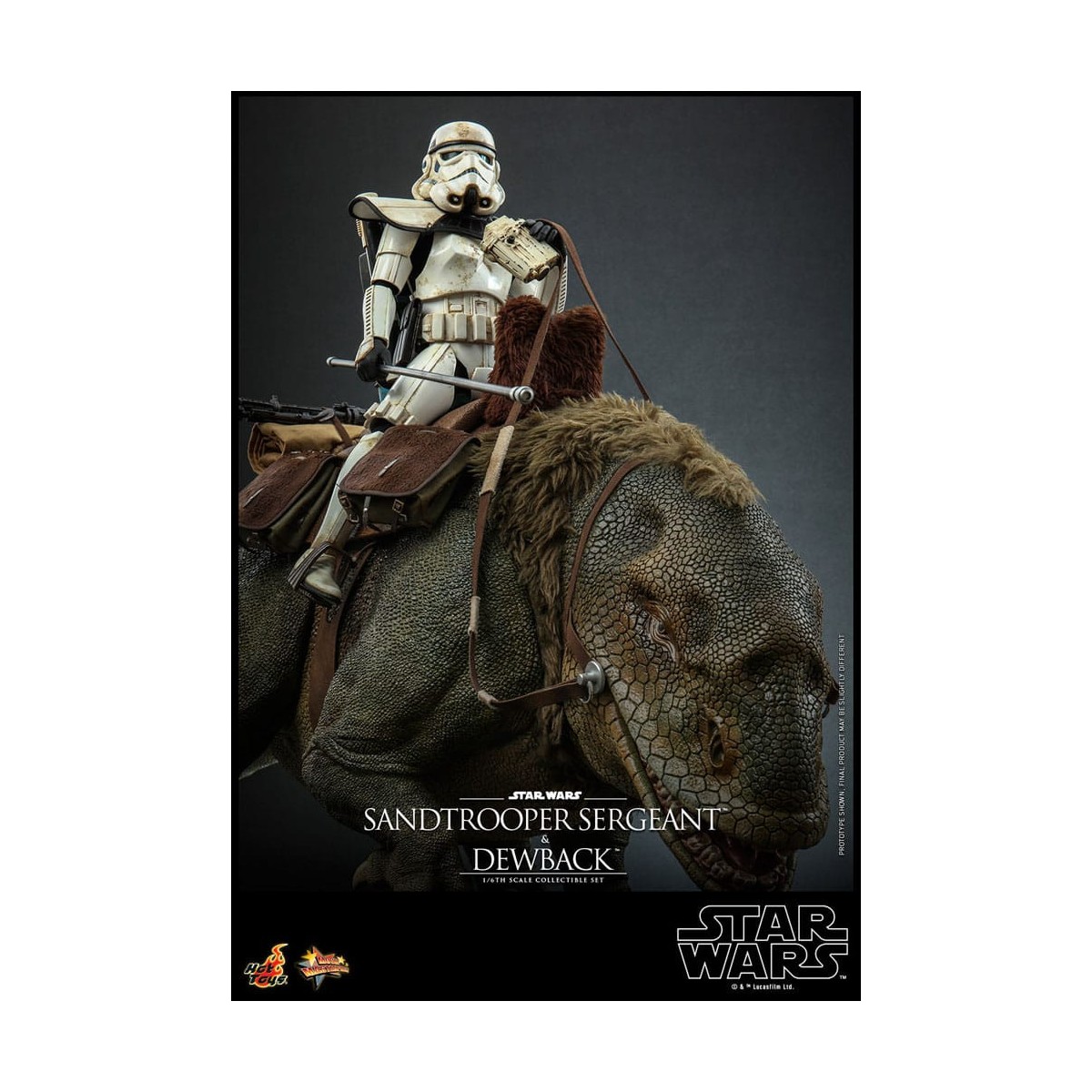 Hot Toys Star Wars - Pack 2 figurines 1/6 Sandtrooper Sergeant & Dewback - Episode IV