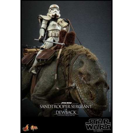 Hot Toys Star Wars - Pack 2 figurines 1/6 Sandtrooper Sergeant & Dewback - Episode IV