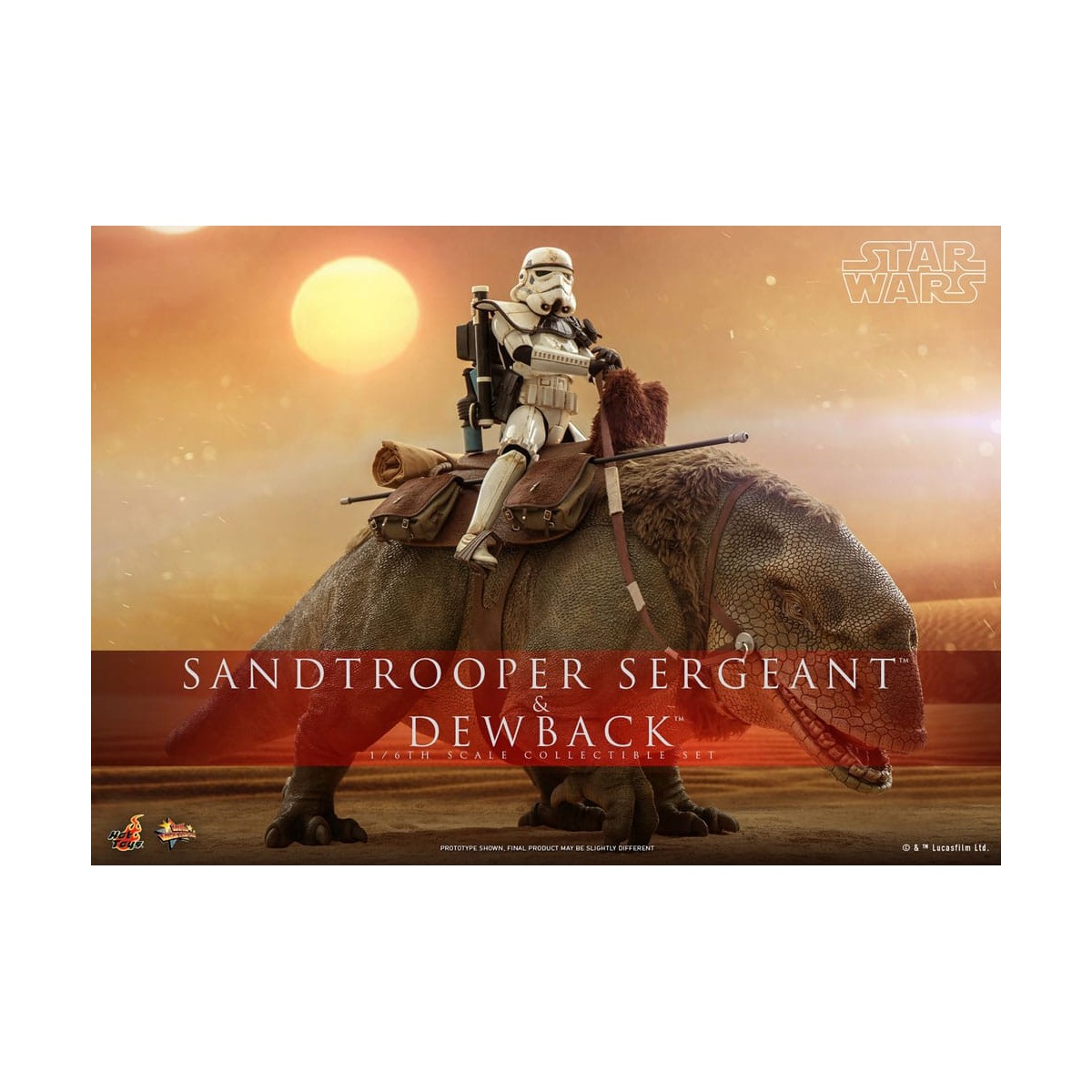 Hot Toys Star Wars - Pack 2 figurines 1/6 Sandtrooper Sergeant & Dewback - Episode IV