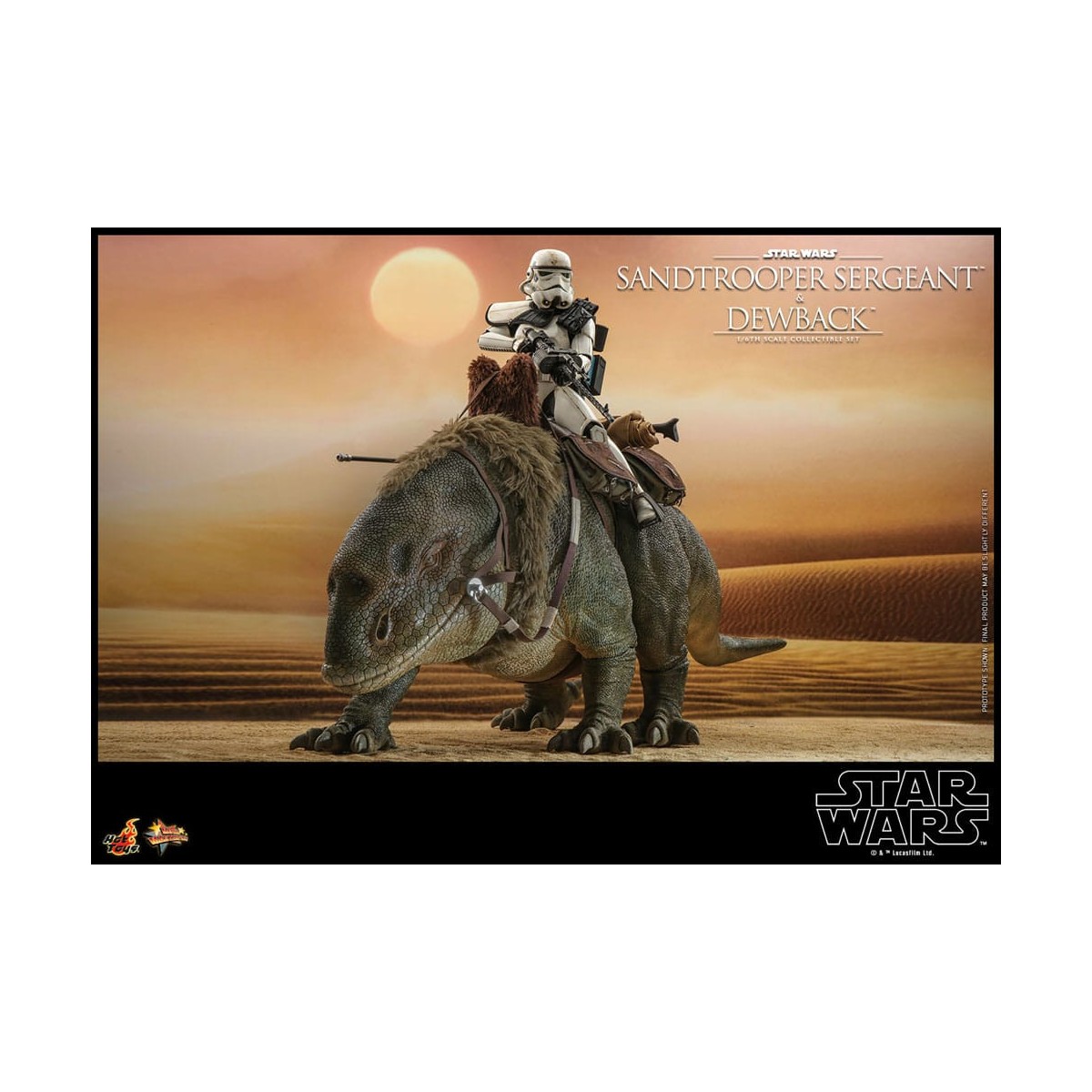 Hot Toys Star Wars - Pack 2 figurines 1/6 Sandtrooper Sergeant & Dewback - Episode IV