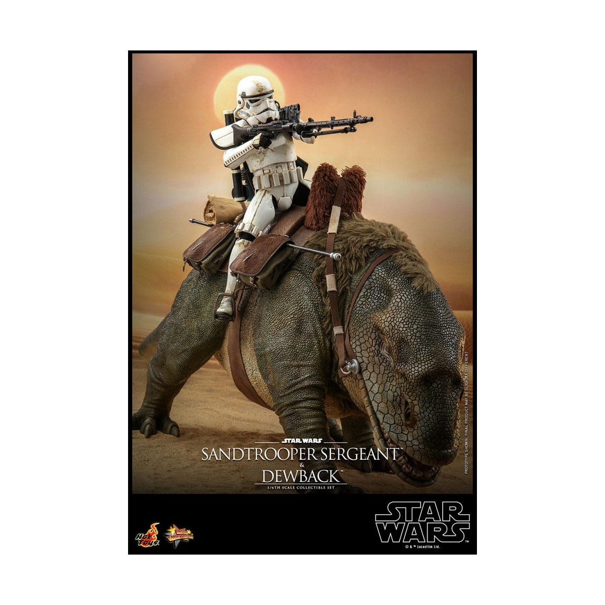 Hot Toys Star Wars - Pack 2 figurines 1/6 Sandtrooper Sergeant & Dewback - Episode IV