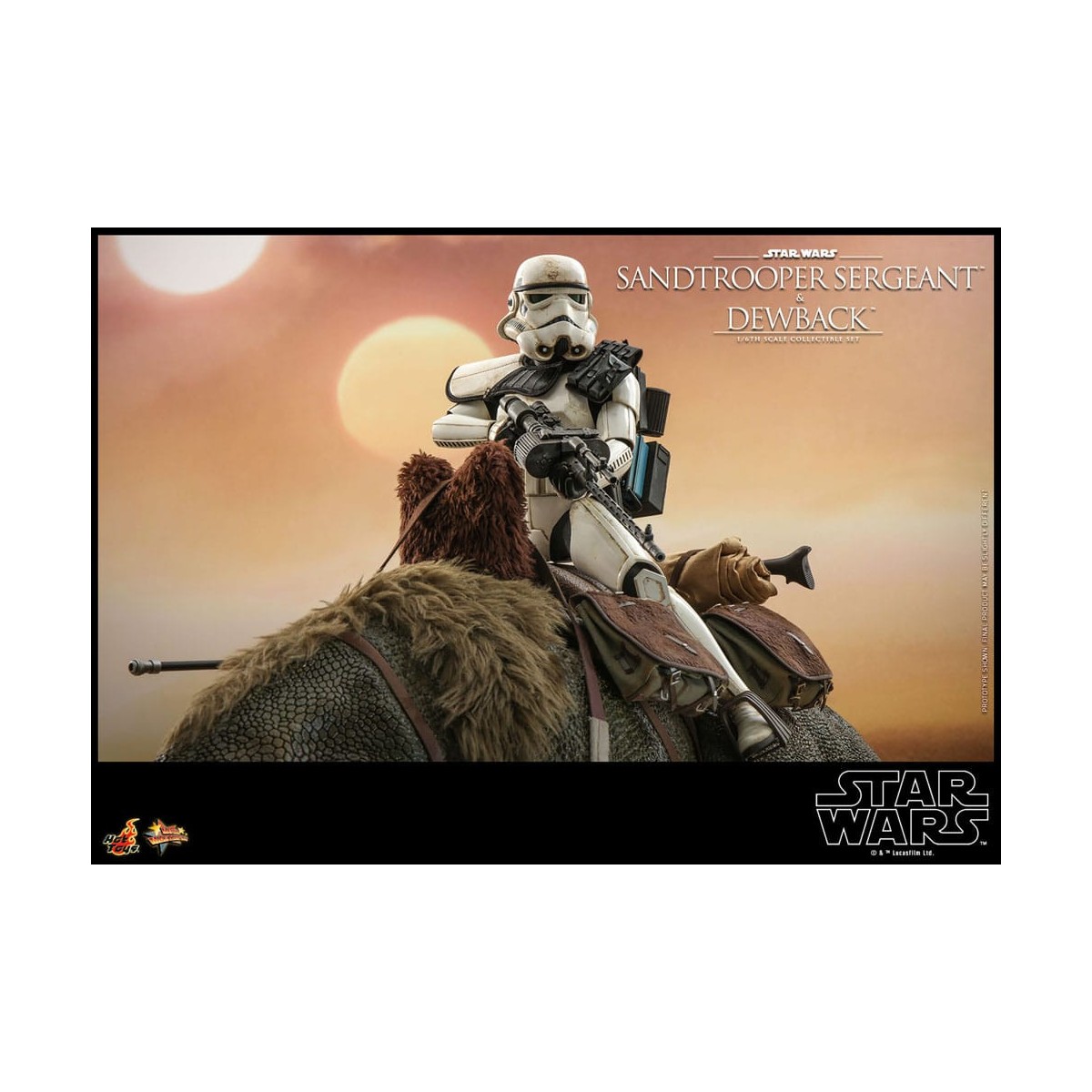 Hot Toys Star Wars - Pack 2 figurines 1/6 Sandtrooper Sergeant & Dewback - Episode IV