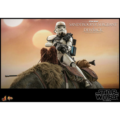 Hot Toys Star Wars - Pack 2 figurines 1/6 Sandtrooper Sergeant & Dewback - Episode IV