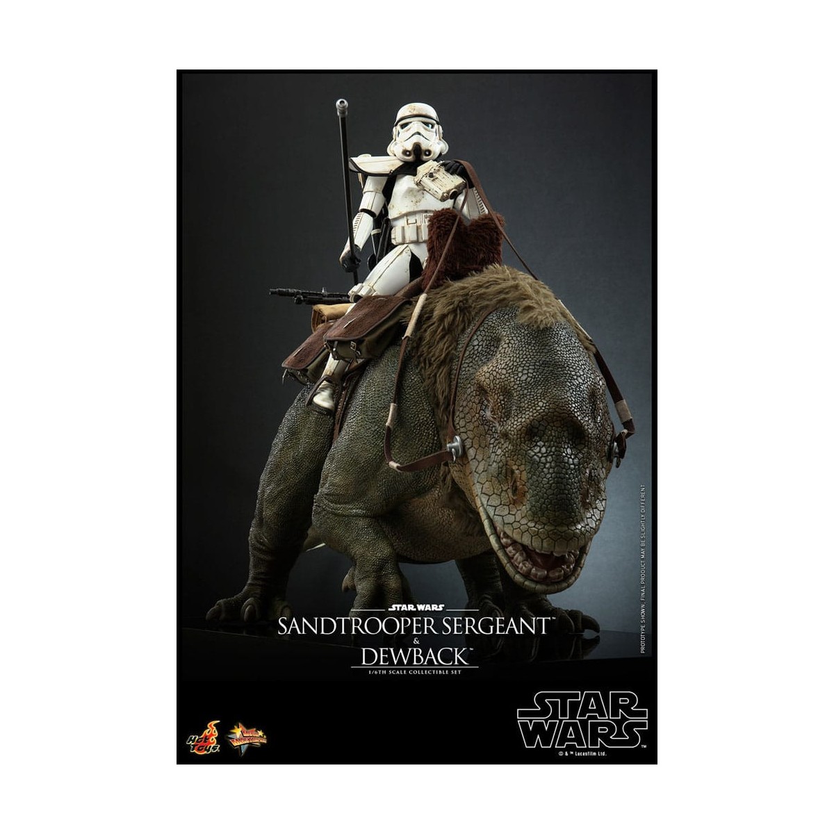 Hot Toys Star Wars - Pack 2 figurines 1/6 Sandtrooper Sergeant & Dewback - Episode IV