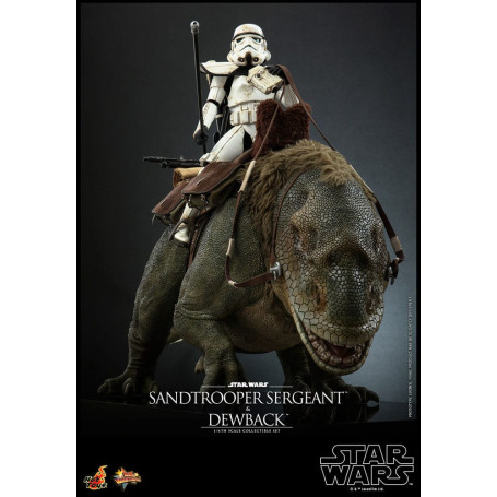 Hot Toys Star Wars - Pack 2 figurines 1/6 Sandtrooper Sergeant & Dewback - Episode IV