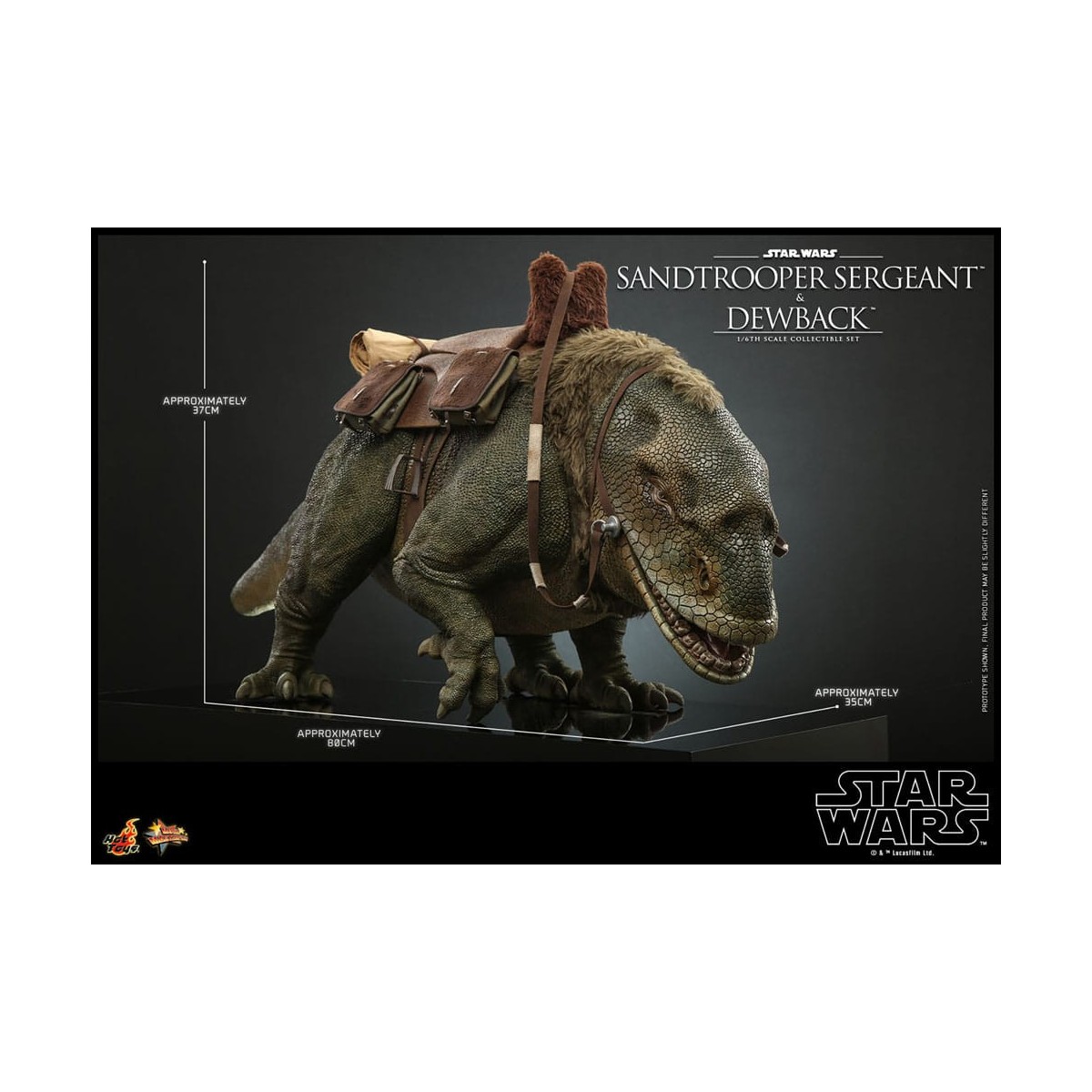 Hot Toys Star Wars - Pack 2 figurines 1/6 Sandtrooper Sergeant & Dewback - Episode IV
