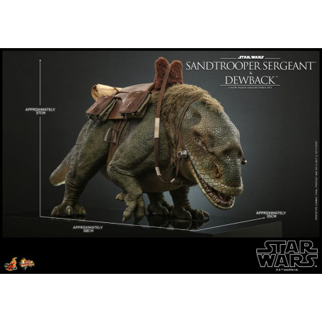 Hot Toys Star Wars - Pack 2 figurines 1/6 Sandtrooper Sergeant & Dewback - Episode IV
