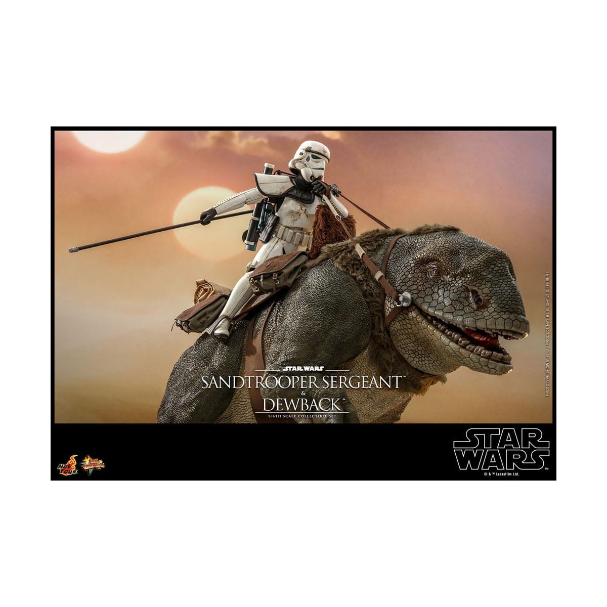 Hot Toys Star Wars - Pack 2 figurines 1/6 Sandtrooper Sergeant & Dewback - Episode IV