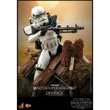 Hot Toys Star Wars - Pack 2 figurines 1/6 Sandtrooper Sergeant & Dewback - Episode IV