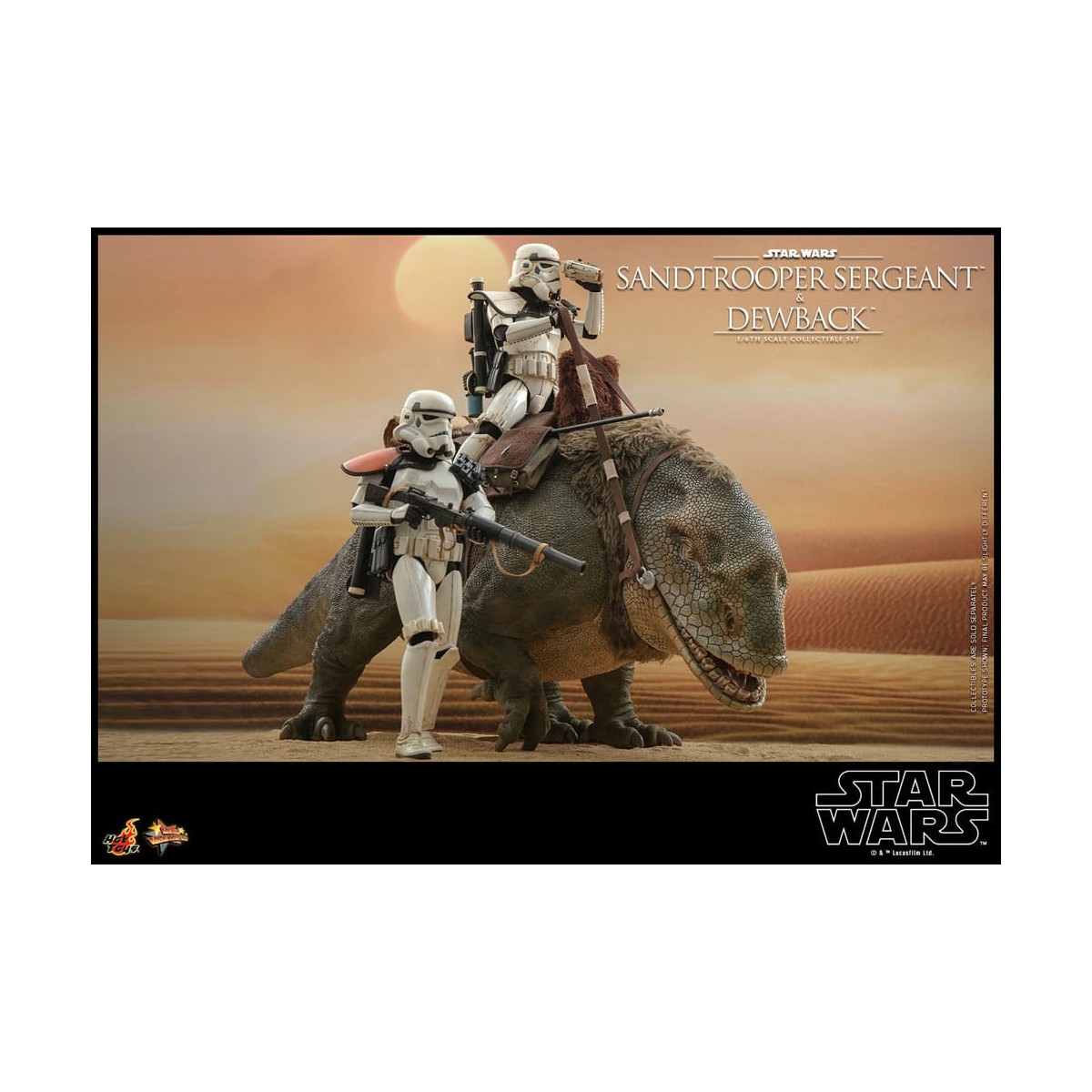 Hot Toys Star Wars - Pack 2 figurines 1/6 Sandtrooper Sergeant & Dewback - Episode IV