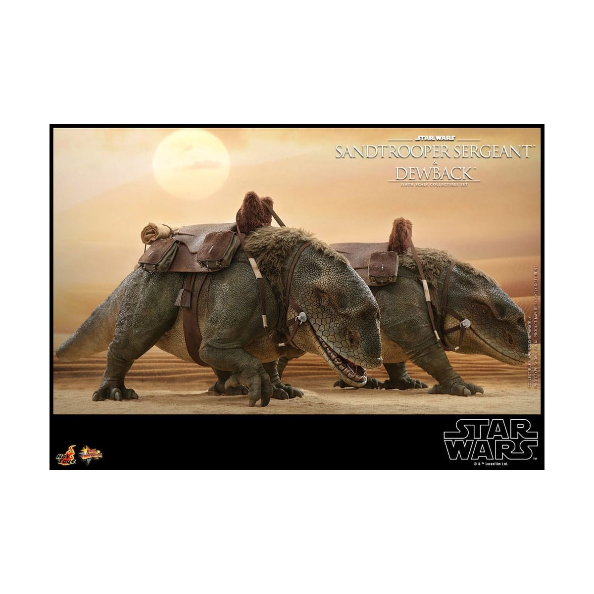 Hot Toys Star Wars - Pack 2 figurines 1/6 Sandtrooper Sergeant & Dewback - Episode IV