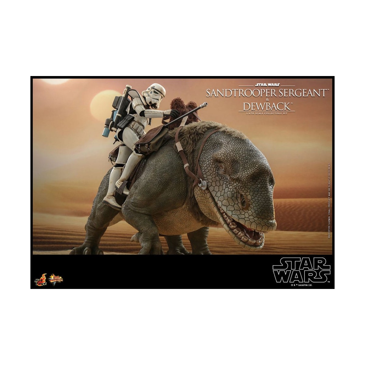 Hot Toys Star Wars - Pack 2 figurines 1/6 Sandtrooper Sergeant & Dewback - Episode IV