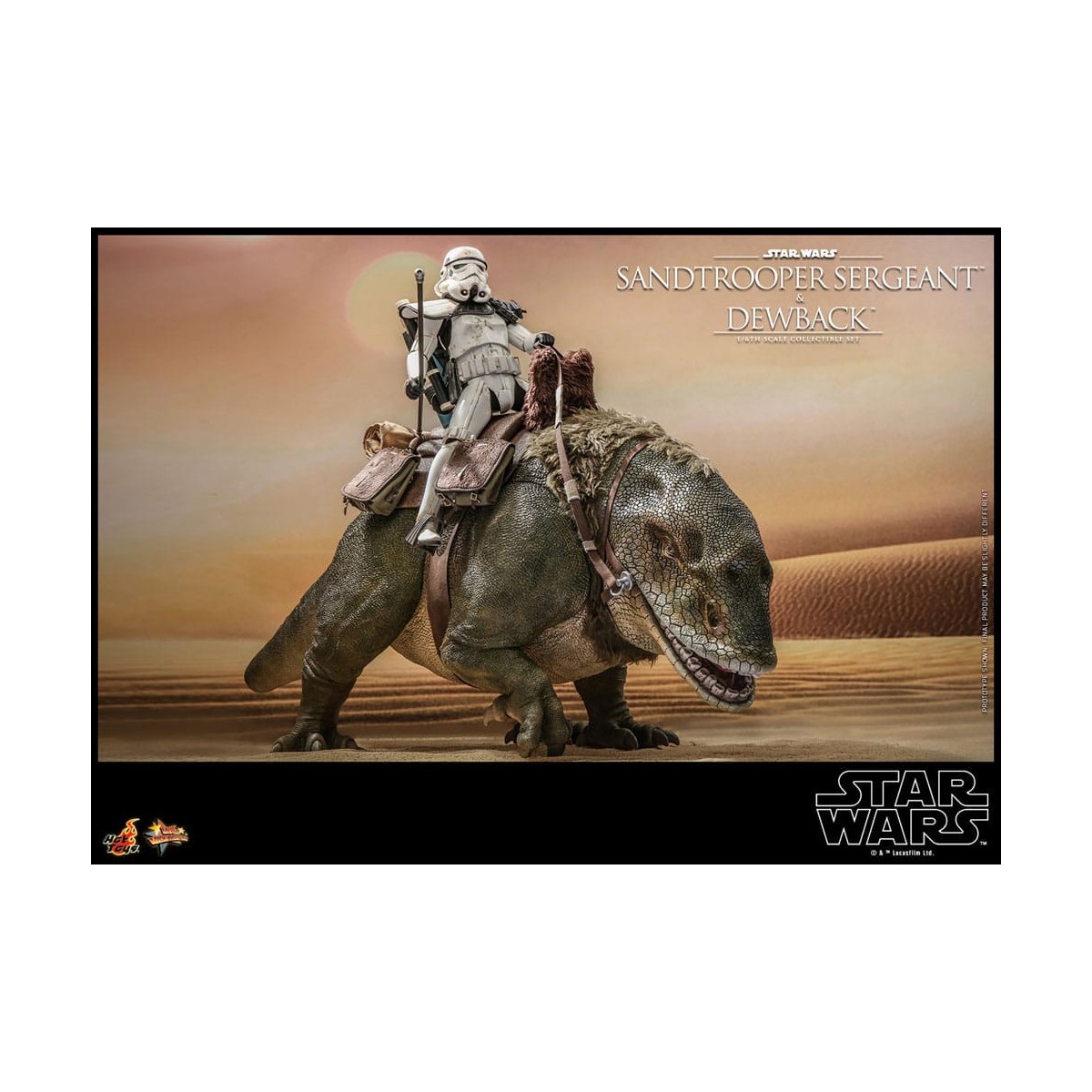 Hot Toys Star Wars - Pack 2 figurines 1/6 Sandtrooper Sergeant & Dewback - Episode IV